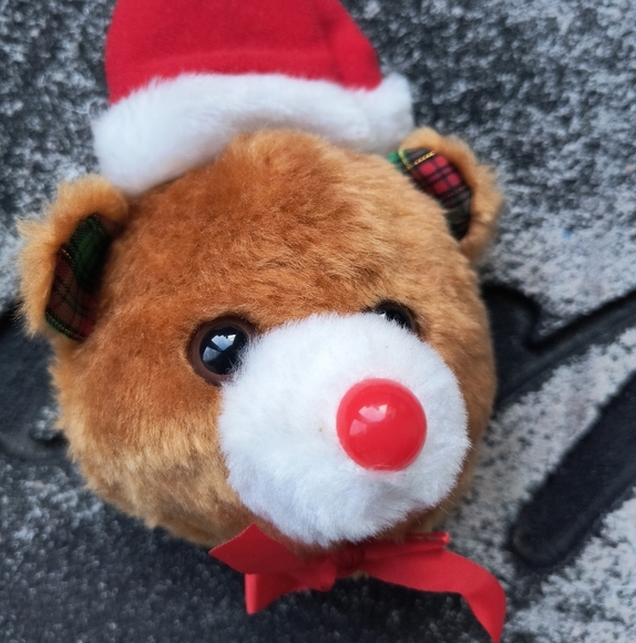 Christmas Santa Teddy Bear Doorknob Covers Stuffed Animal Plush - Picture 4 of 6
